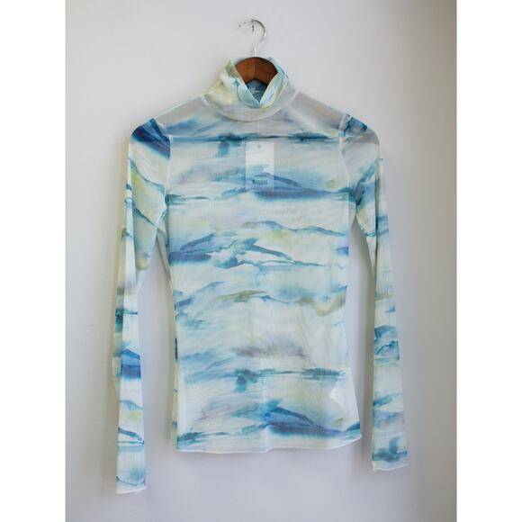 Mesh Watercolor Tie Dye Turtleneck - Picture 1 of 7